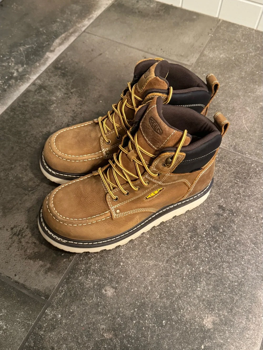 KEEN Kids Tan Brown Lace-Up Leather Boots